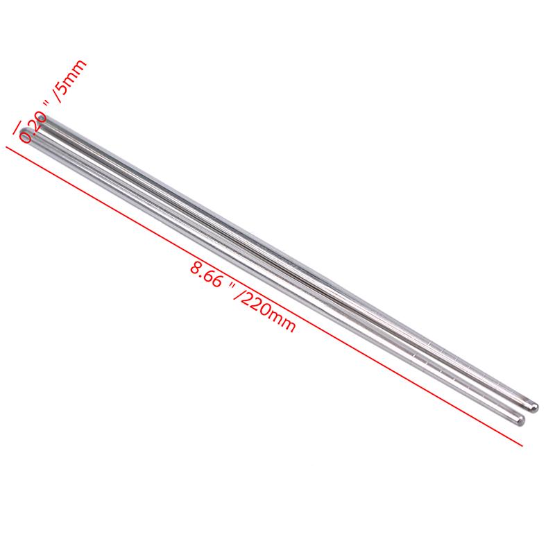 5Pairs Reusable Metal Chopsticks Stainless Steel Non-Slip Chop Sticks Set for Sushi Noodles Dinner Rice Dishwasher Safe