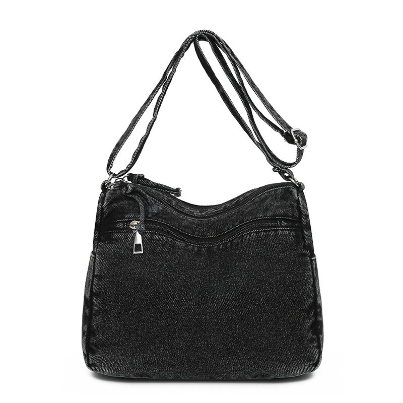 Jeanstasche Damen Große Kapazität Schulter Umhängetasche Mittleren Alters Muttertasche