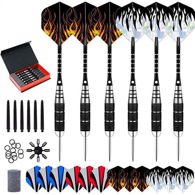 Cross-border Supply Best-selling Ready-to-ship High-end 6-piece Customizable Metal Needle-point Drop-resistant Darts Gift Set