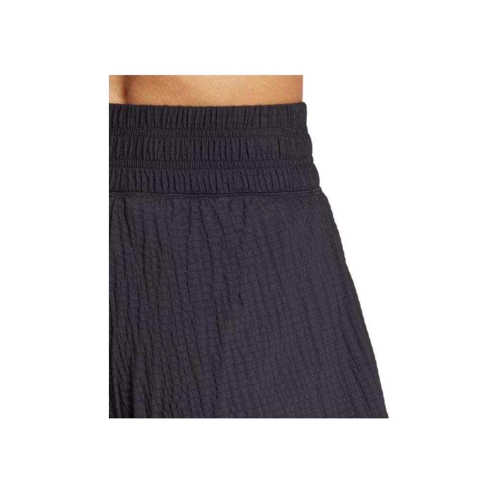 Adidas Logo Print Elastic Waist Three-Quarter Casual Shorts Women Shorts Black IV6093