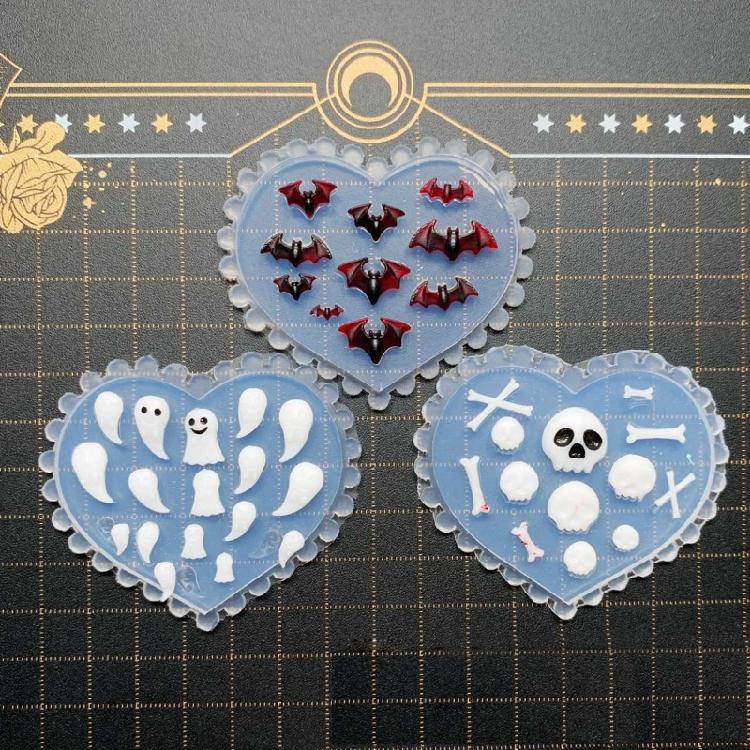 Nail Art Molds Resin Silicone Nail Art Casting Molds 3D Nail Charms Casting Mold