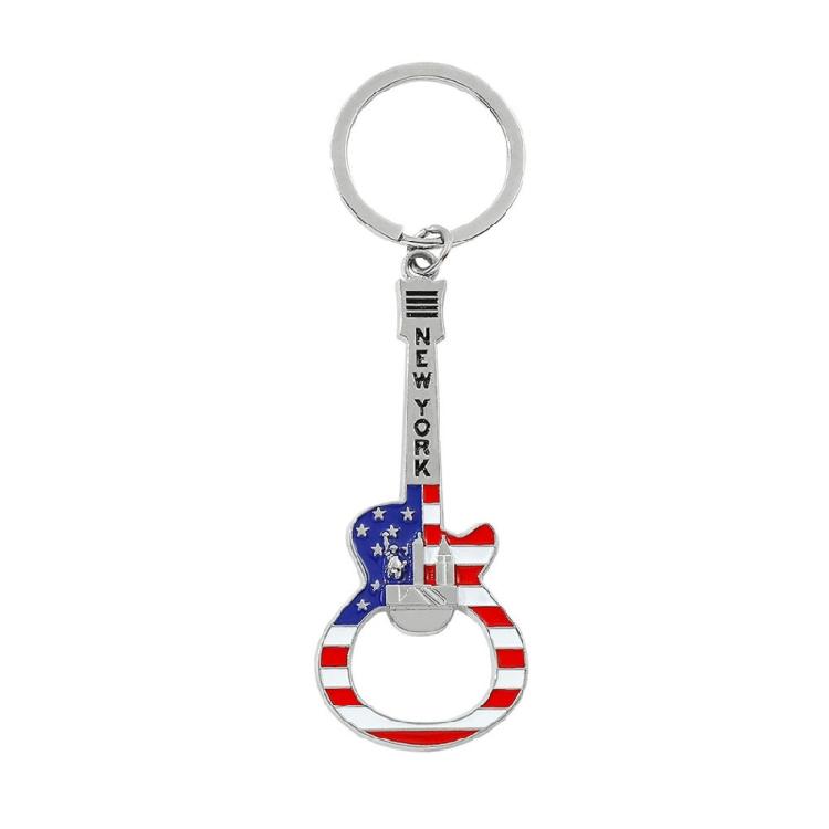 

Miniature Guitar Bottle Opener Pendant Keyring Practical Key Holder Multi Functional Accessory Beer Enthusiast Gift 1