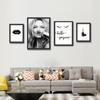 Moderne Motivation Zitate Wand Poster Sexy Lip Frau Porträt Leinwand Ölgemälde Home Dekoration Chic Schmuck