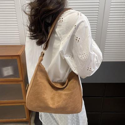 Casual Large Capacity Women's Shoulder Bag Adjustable Strap Solid Color Crossbody Bag Tote Handbag