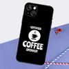 Coffee Caffeine Lover Phone Case For iPhone 16 Pro Max 11 13 14 15 Pro Max 12 Mini XR 16 15 Plus 16e Back Cover