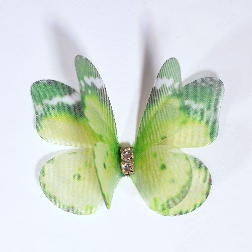 50pcs 3D Organza Fabric Butterfly Appliques Sewing Craft Decoration  Garment Design Materials