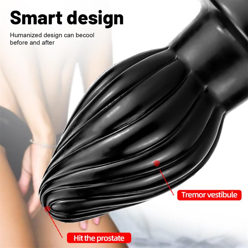 Black Threaded Butt Plug Masturbation Stick Backyard Butt Plug Sex Toys Backyard Butt Plug
