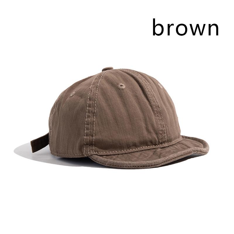 New Retro Washed Short Brim Baseball Cap Outdoor Women Snapback Trucker Hat for Men Hip Hop Adjustable Casual Sunscreen Dad Hats
