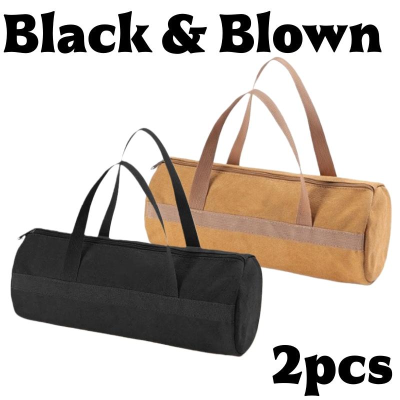 1/2pcs Tent Ground Stake Storage Pouch Large Capacity Camping Organizer for Outdoor Gardening Hiking Backpack Portable Gear Bags