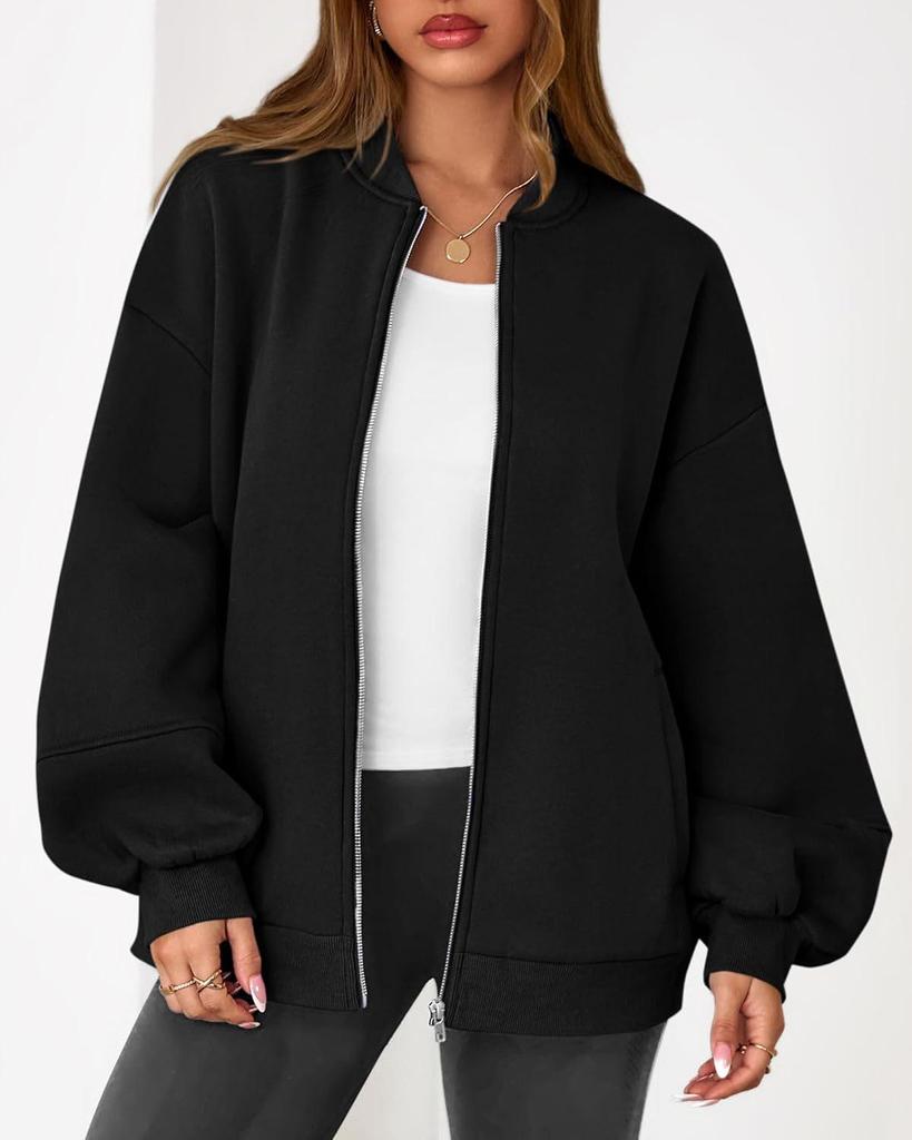 2025 Herbst/Winter Reißverschluss Sweatshirt Bomberjacke - Europäischer & Amerikanischer Stil, Lässiges Langarm