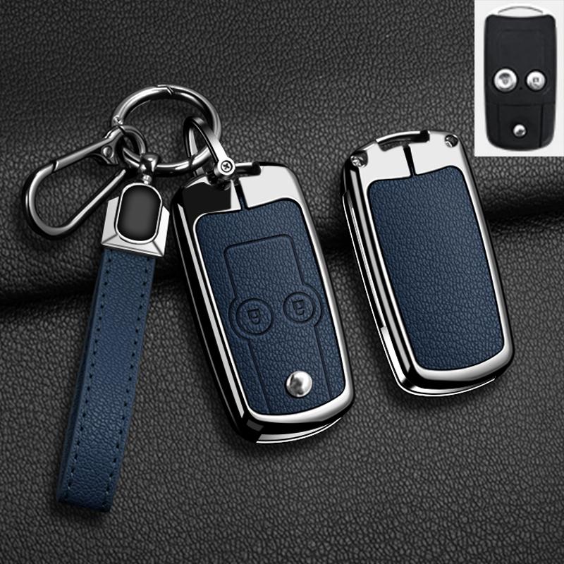 Pouzdro na klíč s překlopným krytem pro Honda Civic Fit Accord CRV HRV Jazz Odyssey pro Acura TL TSX ZDX RSX CRZ Zinková slitina Kožený přívěsek na klíče