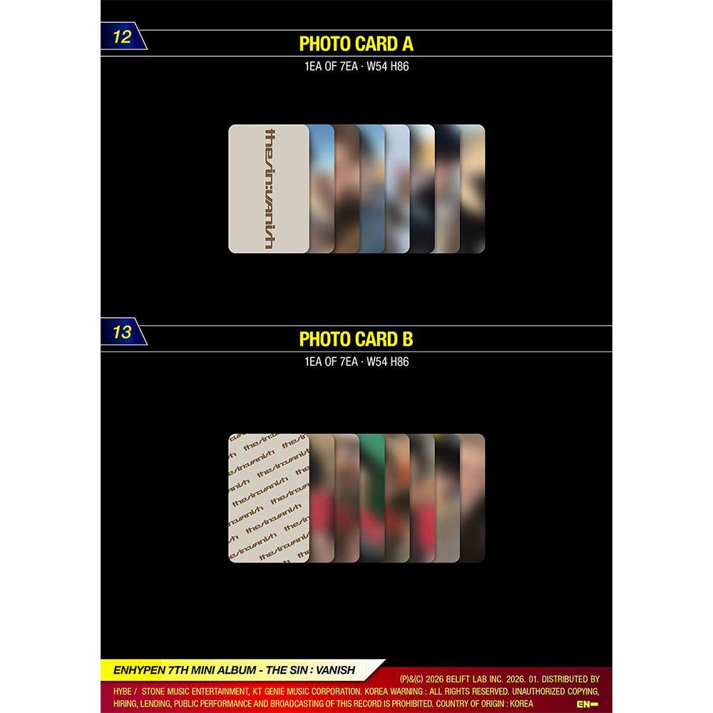 ENHYPEN 7. Mini Albüm - THE SIN : YOK OLMAK