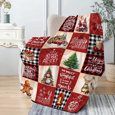 Cozy Flannel Christmas Blanket Soft Woven Throw for All Seasons Perfect Gift Boys Girls Sons Daughters and Birthday Celebrations