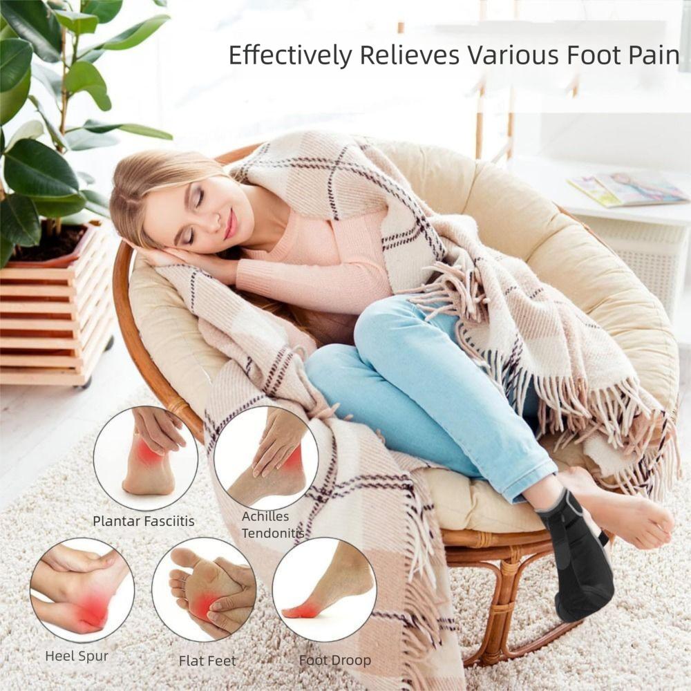 Ergonomic Design Foot Drop Brace Sock Adjustable Straps Arch Support Stretching Band  Recovery