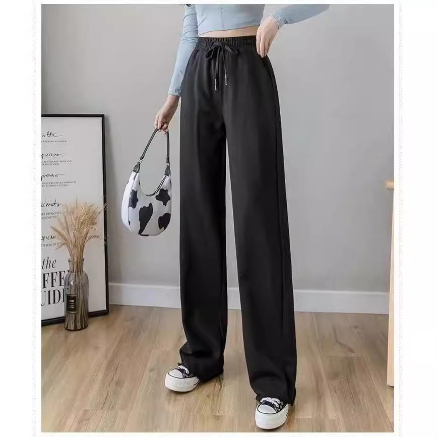 Wide-leg pants women's summer thin annual new high-waisted floor-mopping casual straight-leg pants