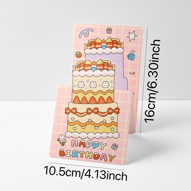 3D Retro Cartoon Greeting Card - Foldable Blessing Card with Envelope for Best Friend or Couple