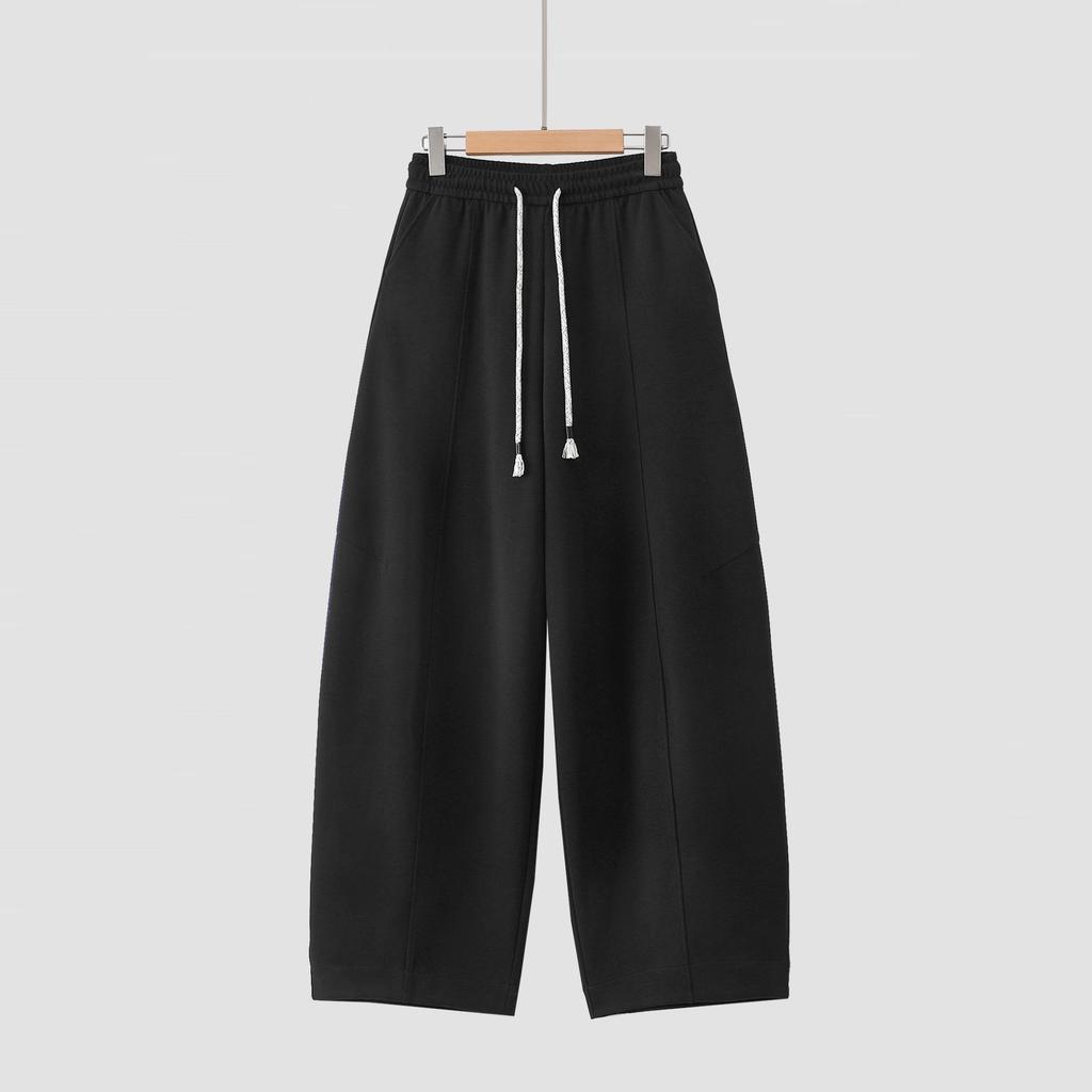 2026 Spring Women's High-Waisted Drapey Wide-Leg Cotton Blend Pants - Loose, Slimming, and Versatile.