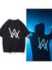 Männliches Alan Walker Jahoau Alan Walkers Gleicher Stil DJ Trendiges verblasstes kurzärmeliges Baumwoll-T-Shirt für Männer und Frauen