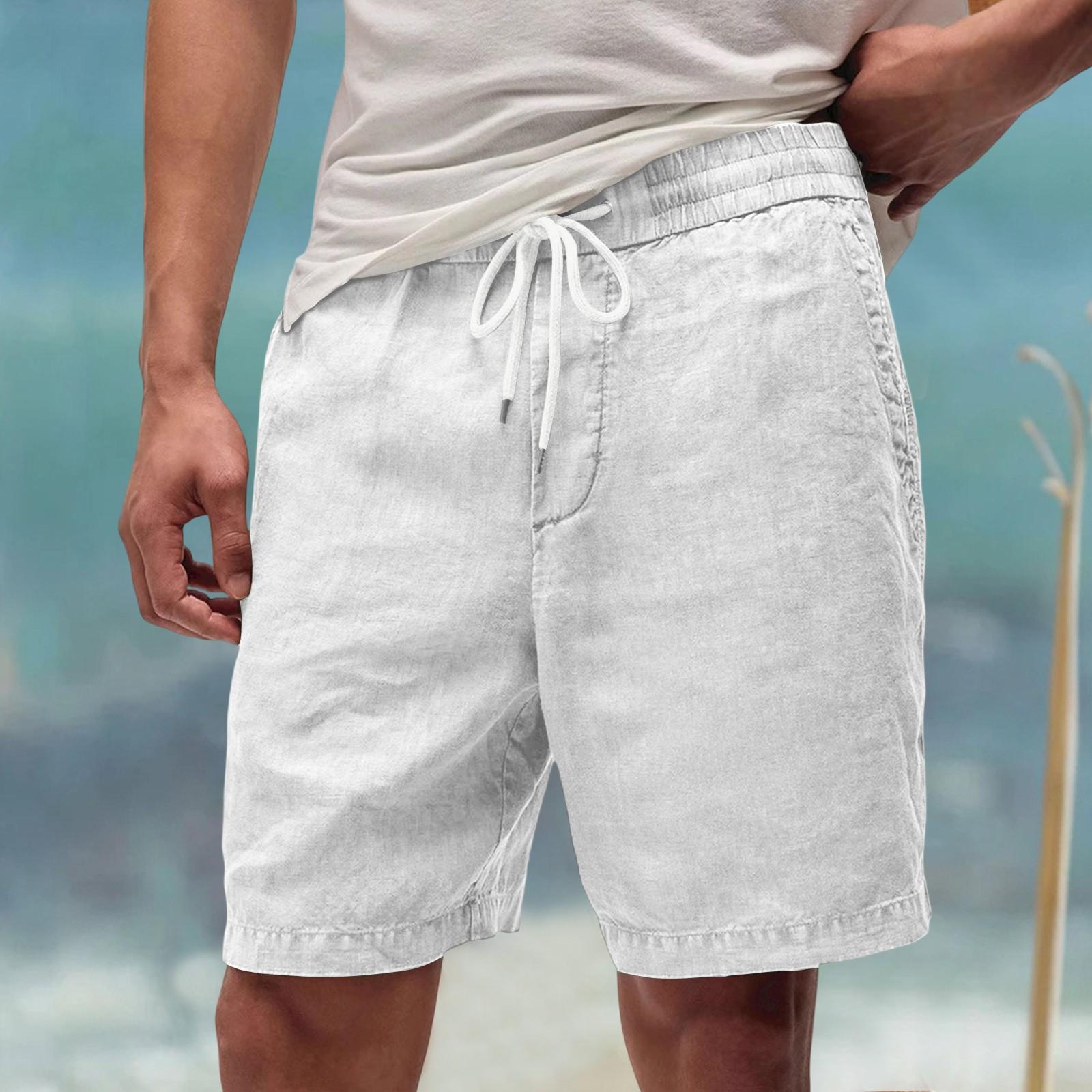 

Мужские летние большие повседневные свободные спортивные брюки пляжные шорты XL белый