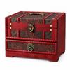Divided Compartment Wooden Jewelry Box Built in Mirror Drawer Jewelry Box  Desktop Organization