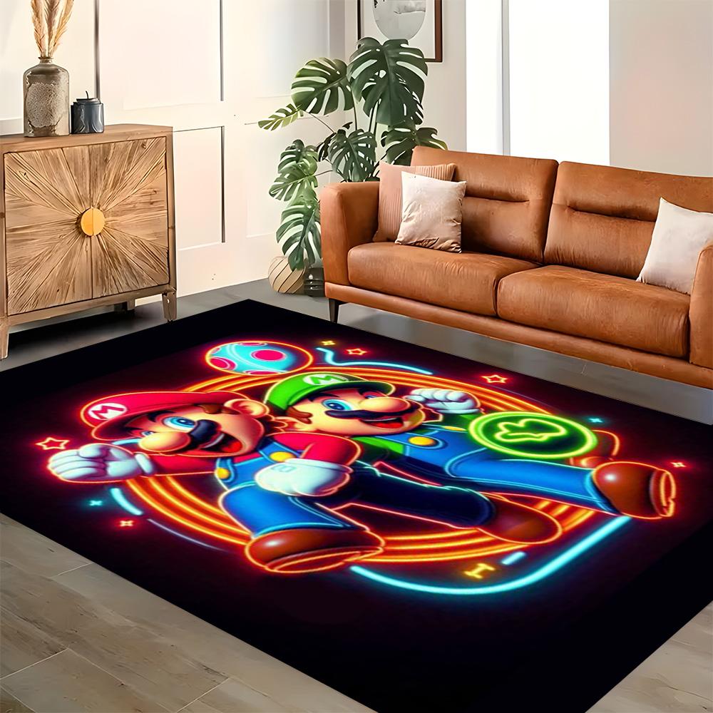 Super Mario Adventure for Living Room Rug, Bedroom, Study Room, Hallway Decoration, Perfect for Home Decoration or Holiday Gifts