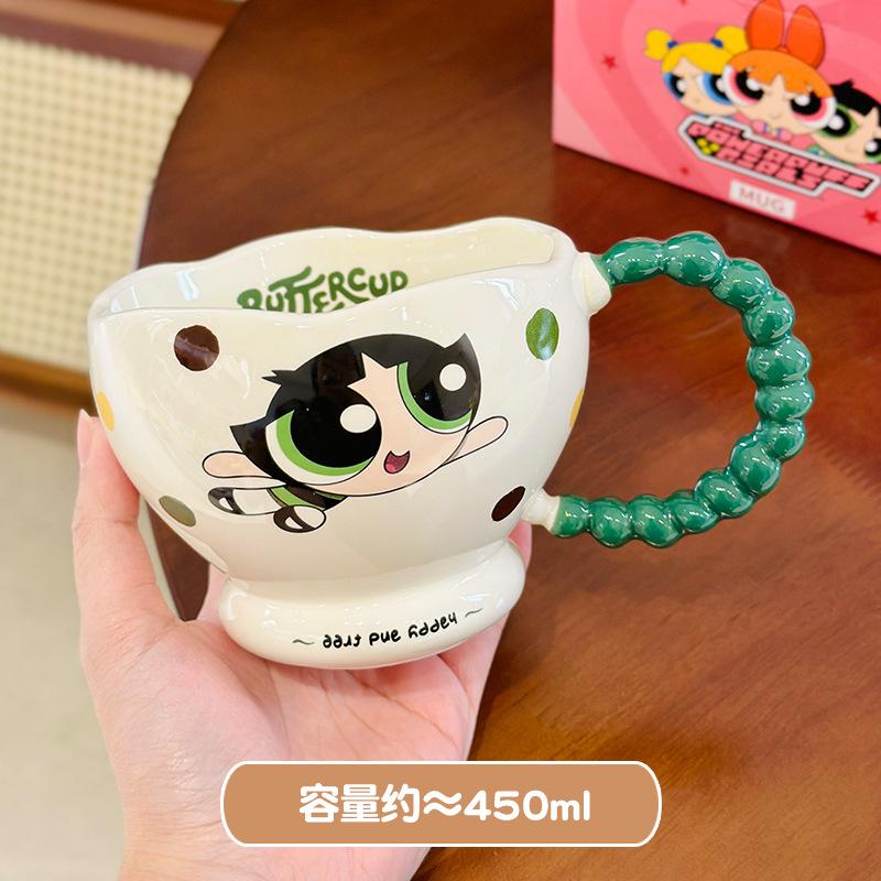 Flying Little Policewoman Ceramic Mug Creative Design Bead Handle Cup Gift For Friends Coffee Cup Gift