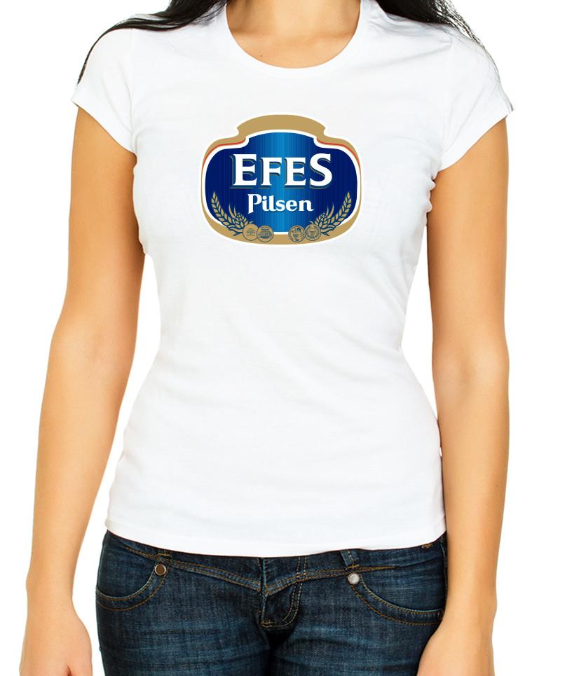 

Efes Pilsen Turkish beer, 3/4 Short sleeve Woman T Shirt E052 XL