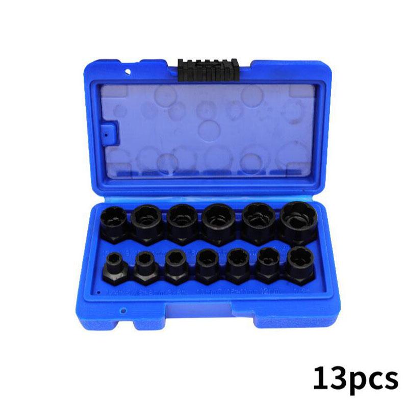 Damaged Nut Extractor Bolt Screw Tire Slip Tooth Screw Hexagonal Dismantling Sleeve Extension Tool Set