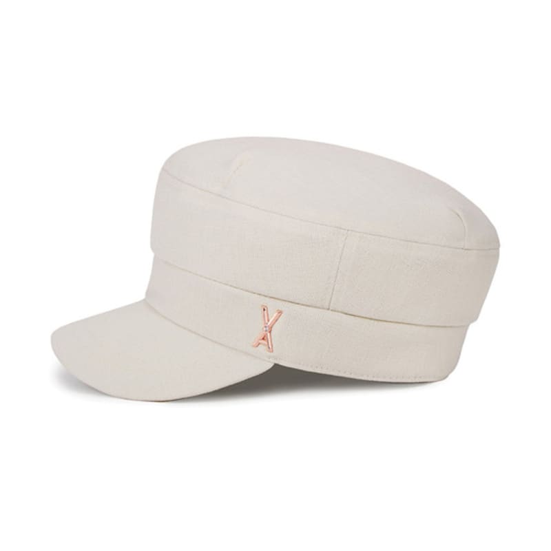 VARZAR VA Cubic Studded Sailor Cap Beige