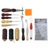 14 Piece Set Home Sewing Hardware Tool Set Stitching Awl Edge Press Sewing Kit Handmade Leather Making Tools Leather Craft Tool
