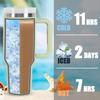 40oz Top 304 Steel Insulated Water BottleThermal Coffee Car Mug Cold Mugs Vacuum Flask With Handle StrawFor Sport Durable