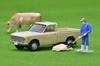 Tomica Limited Vintage 164 LV-195d Datsun 1300 Truck Light Brown with Figure Completed Product