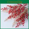 Ilex Berries Chinensis Lucky Bucket Ginkgo Leaves Plastic Material Flower