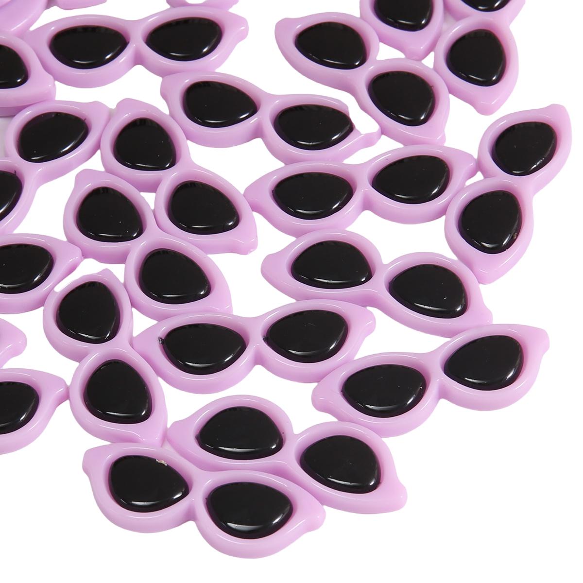 

10 шт. Акриловые Милые Крутые Круглые Очки DIY Аксессуары 40x15mm лиловый