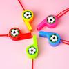 Colorful Soccer Pattern Plastic Whistle - Perfect for Sports Events, Cheering, and Gifts