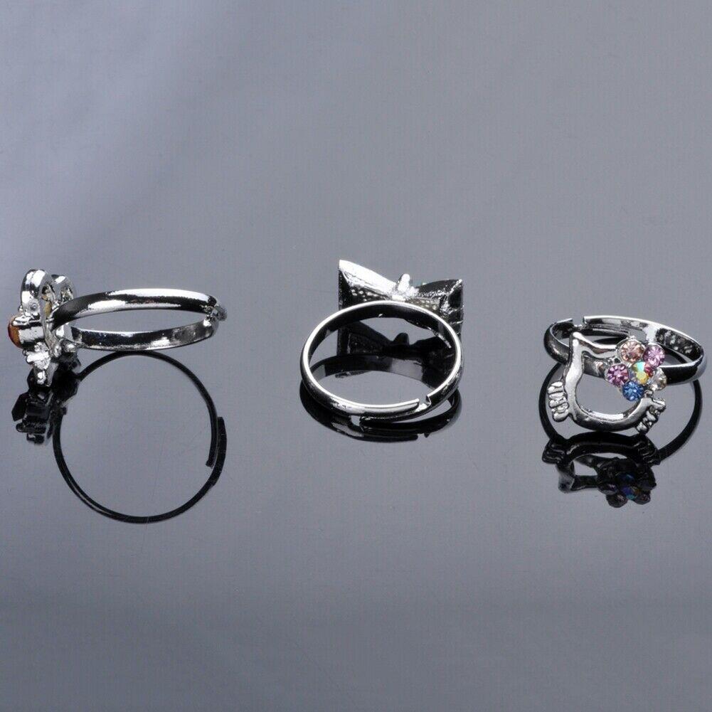 Bagues en cristal pour enfants, bijoux mixtes, 20 pièces