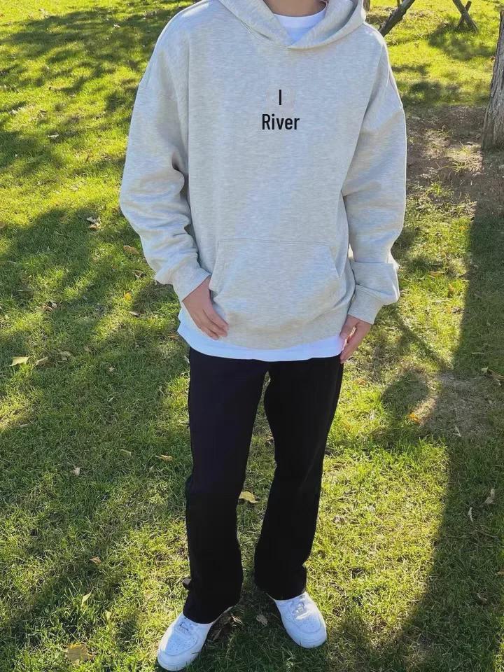 

Свитер Double-Line Essentials с капюшоном и бархатной подкладкой — повседневный уличный свитер унисекс для осени и зимы XXL