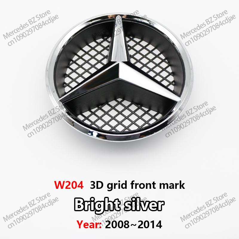 

3D Front Grille Star OE Style Emblem Chrome Silver Logo For Mercedes Benz W204 W205 Auto Accessories