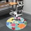 1pc Floral Pattern Office Round Rug, Non-slip, Soft and Durable Office Rug for Interior Decoration, Perfect for Office, Beautiful Decoration Yy2603230