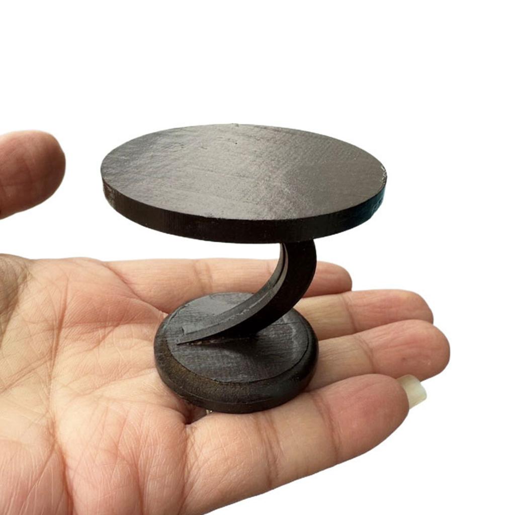Elegant Miniature Dollhouse Round End Tea Table 1/12 Scale for Realistic Living Room or Dining Room Display Accessory