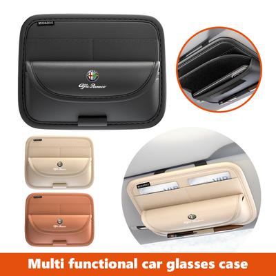 Auto Sonnenblende Brillenetui Sonnenschutz Klemme Sonnenbrillenhalter Für Giulia 147 Mito 156 159 166 GT Stelvio Brera Volante