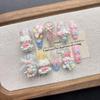 High-End Cartoon Kitten Nail Tips – Bestseller Medium-Long Pointed Handmade Whitening Nails