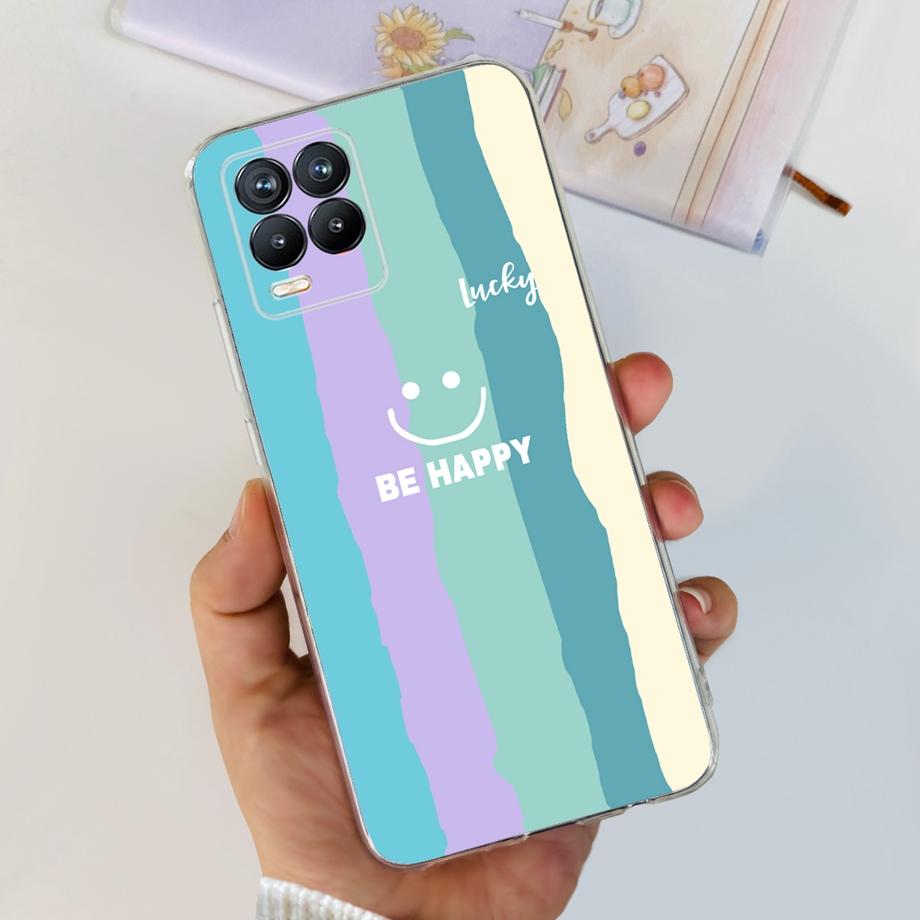 For Realme 8 Case Flower Fashion Cat Cute Cover Coques For Realme 8 Pro Phone Cases Cover Realme8 5G Realme 8i Fundas Soft Capa