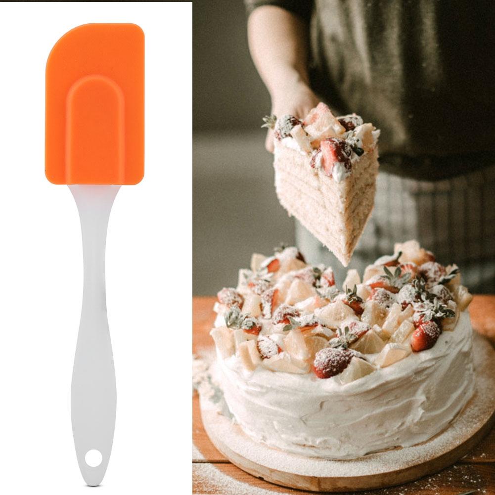 Silicone Spatulas   Cream Scraper Heat Resistant Kitchen Cake Baking Mixing Tool(Red)