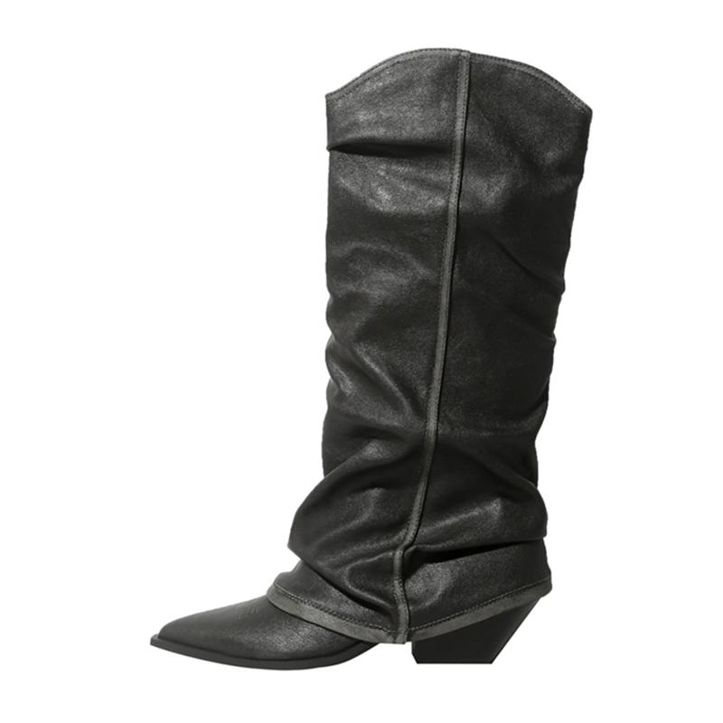 Fashion Women's High Boots High Heels Fashion Luxury Shoes Pointed Toe Deisgner Knee High Boots 2025 Winter Pumps Dress Sexy Botas Mujer