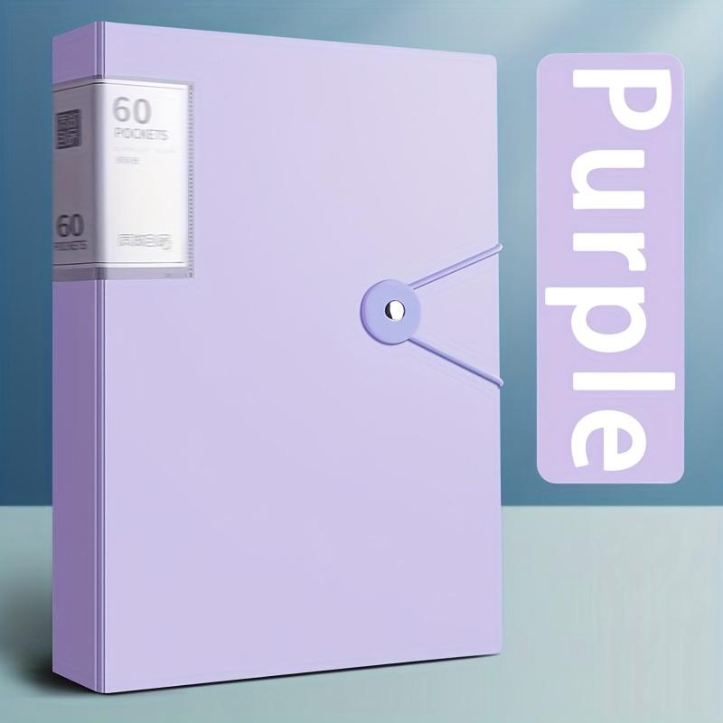 

Папка-файл А4 с 60 карманами, Подходит для документов и бумаг формата А4, Материал ПП, Водонепроницаемая, Легко хранить и организовывать, Идеально для хранения файлов 60 Pages фиолетовый