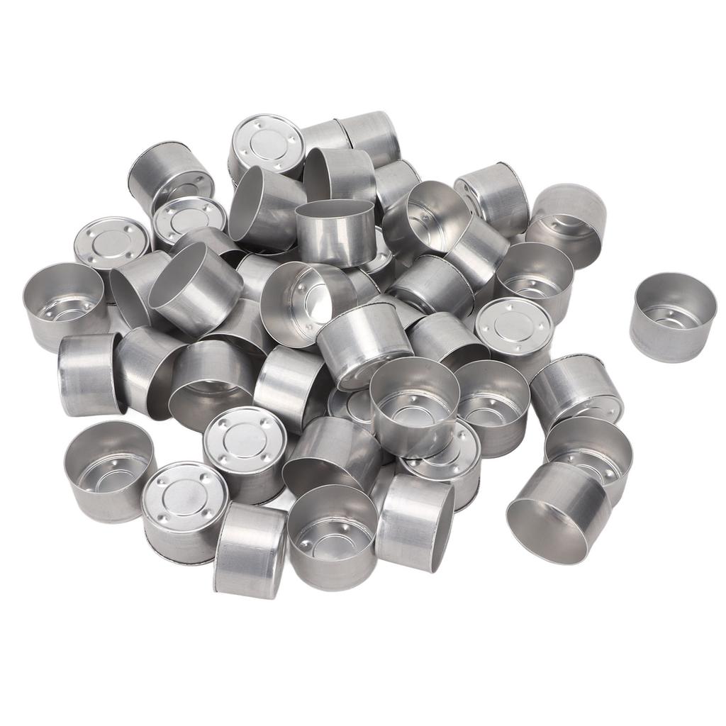 Empty Aluminum Box 100 Pcs DIY Aromatherapy Oil Lamps Lamp Shell Empty Candle Container