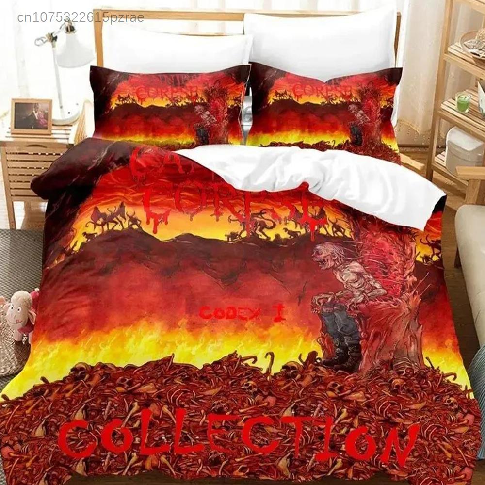 Top 3D Print Cannibal Corpse Bedding Set Duvet Cover Bed Set Quilt Cover Pillowcase Comforter King Queen Size For Boys Adult