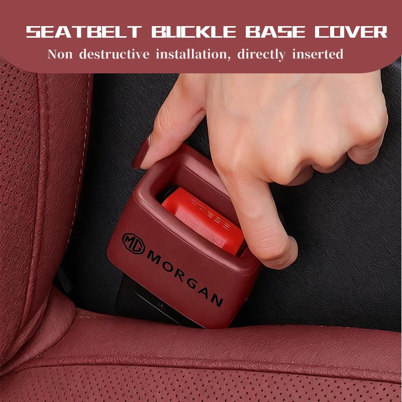 For MG Car Seat Belt Protection Cover Silicone Seatbelt Button Protector ZS GS 3 6 5 7 Morgan HS ZS ZX Gundam JHE6