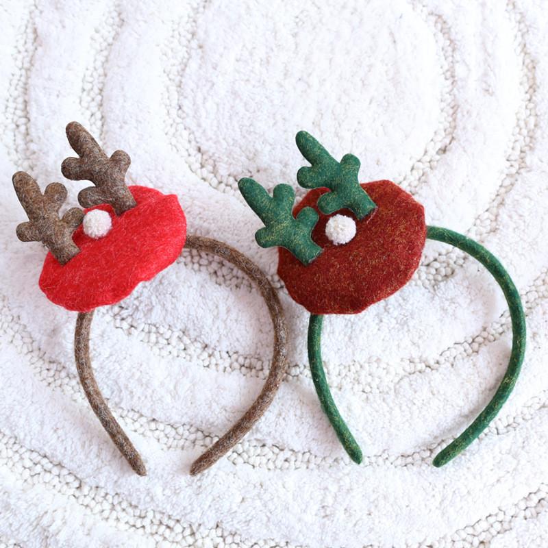 Christmas Deer Headband With Glitter Antlers For Holiday Party Decor And Celebrations